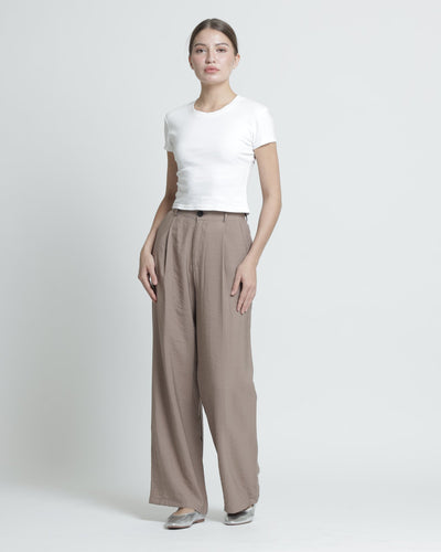 Taupe Fleur Loose Pants