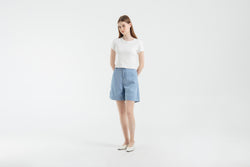 Light Blue Ultrasoft Bamboo Denim Shorts