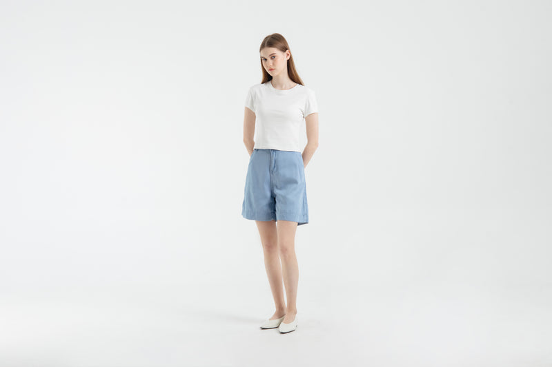 Light Blue Ultrasoft Bamboo Denim Shorts