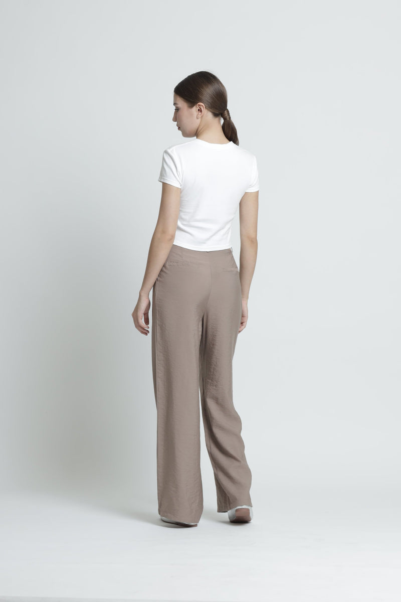 Taupe Fleur Loose Pants