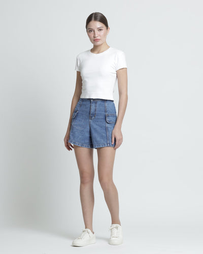 Cargo Denim Shorts