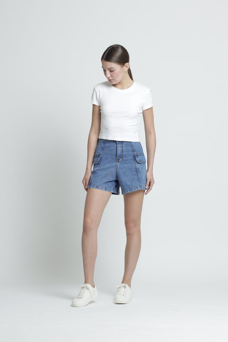 Cargo Denim Shorts