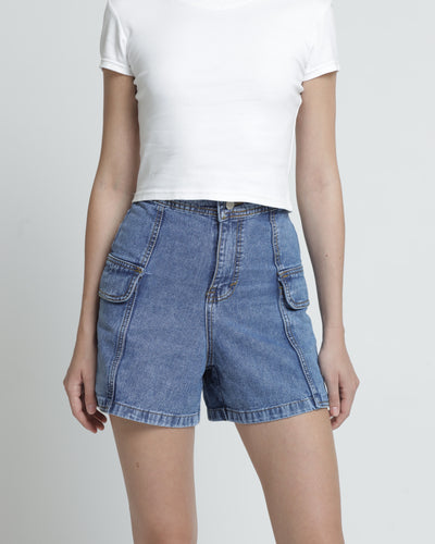 Cargo Denim Shorts