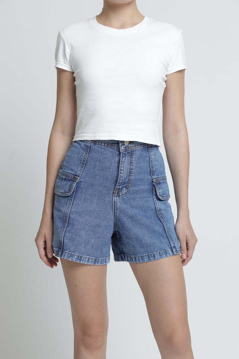 Cargo Denim Shorts