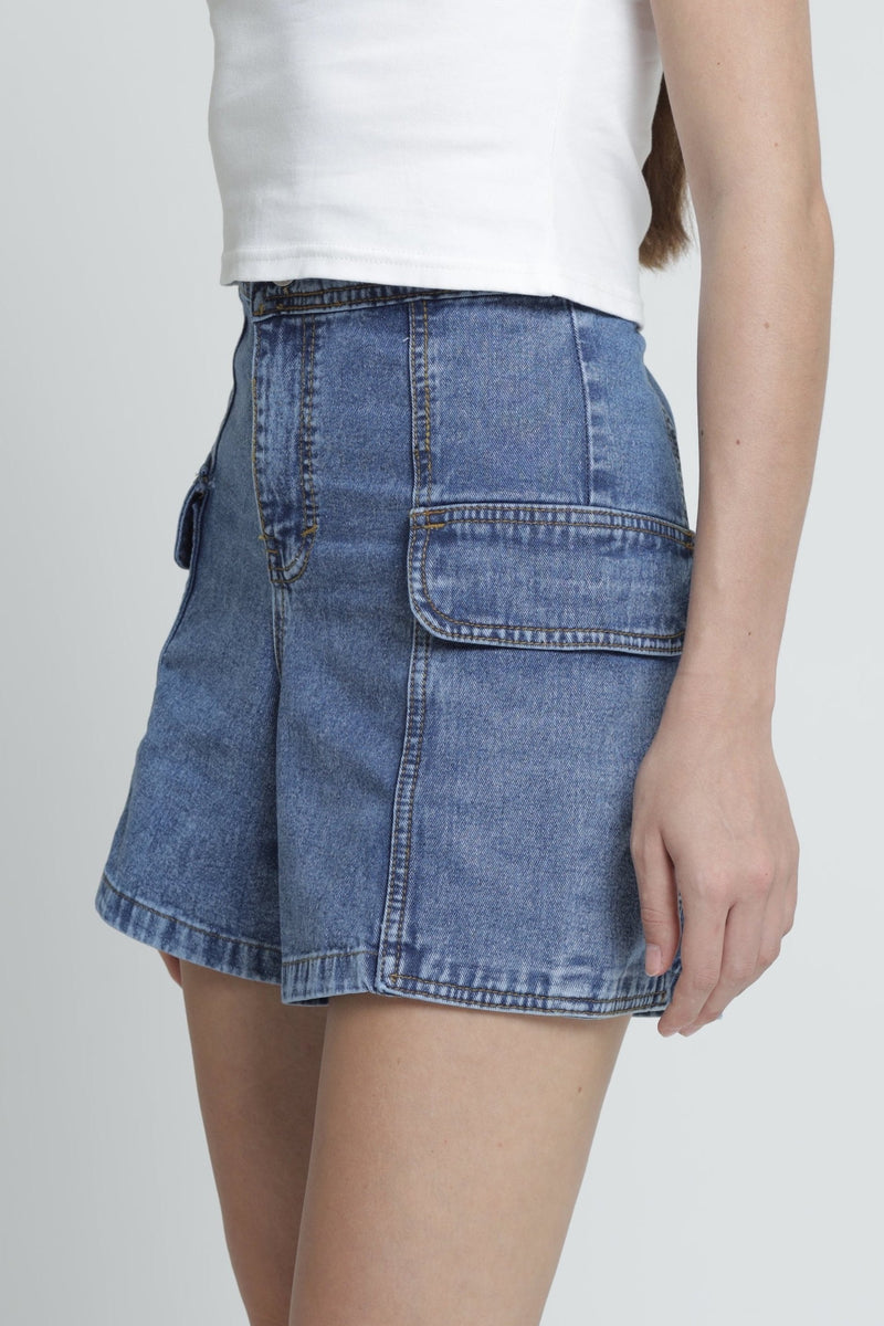 Cargo Denim Shorts