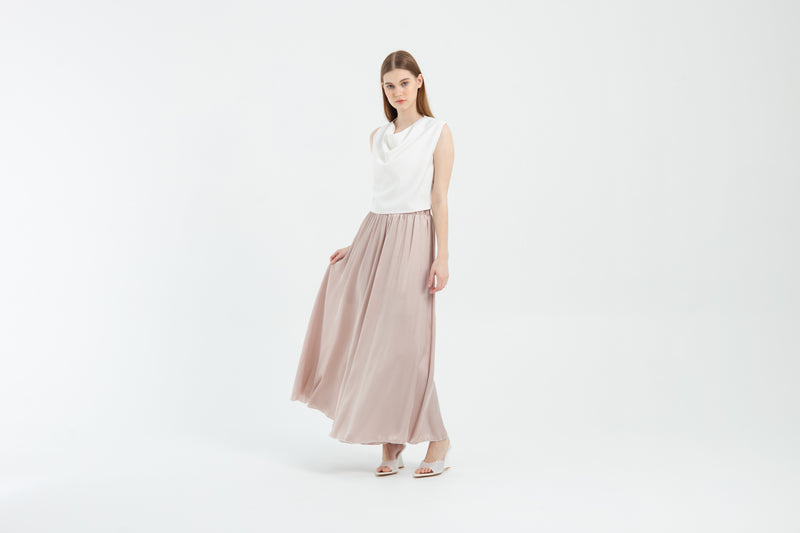 Blush Palazzo Silk Pants