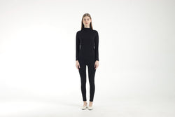 Black Bamboo High Neck Top
