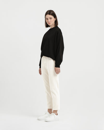 Cream Corduroy Winter Relaxed Pants