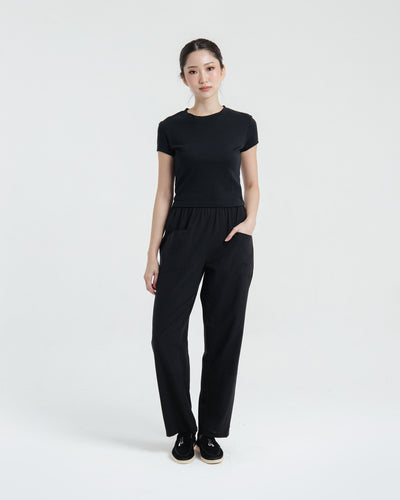 Black Relaxed Linen Pants