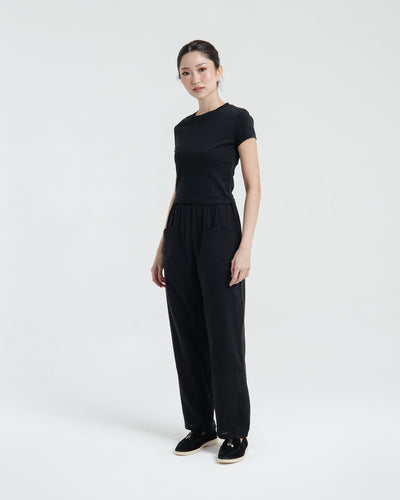 Black Relaxed Linen Pants