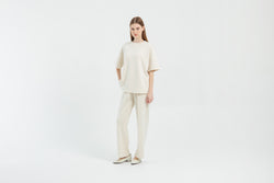 Cream Bamboo Lyocell Short Set