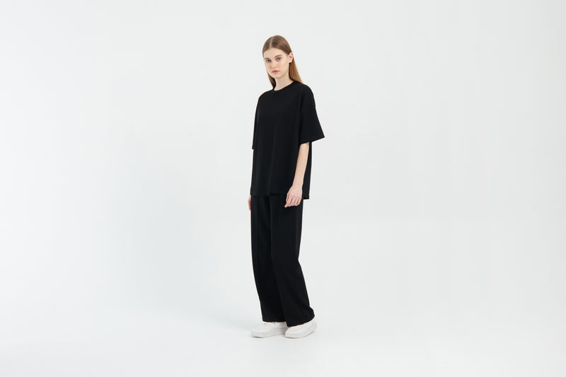 Black Bamboo Lyocell Short Set