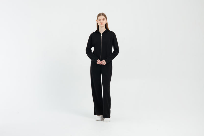 Black Bamboo Lyocell Hoodie Set