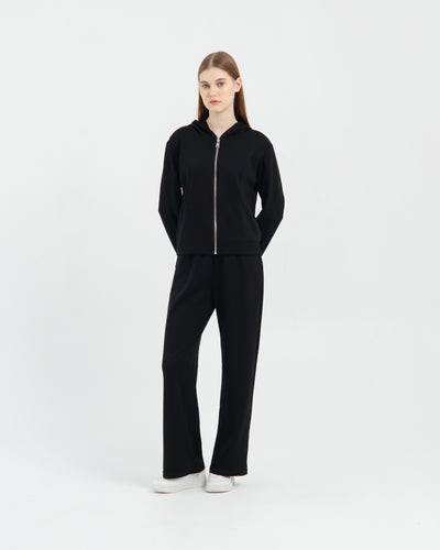 Black Bamboo Lyocell Hoodie Set