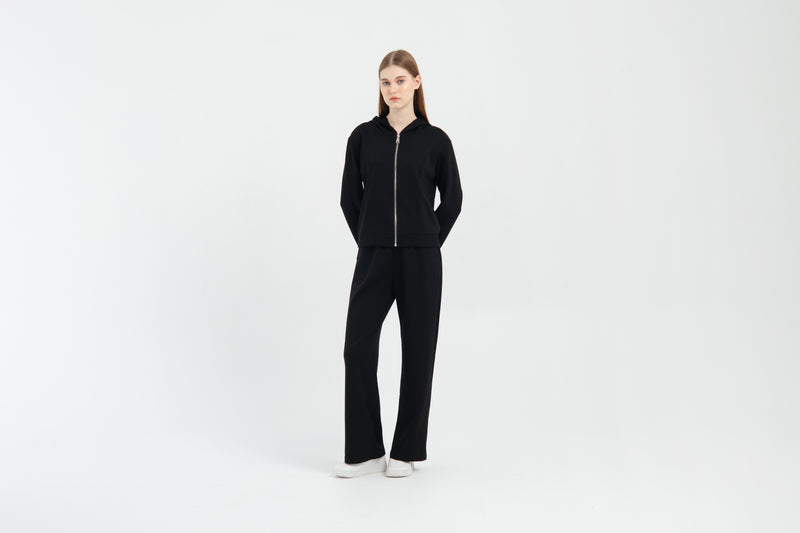 Black Bamboo Lyocell Hoodie Set