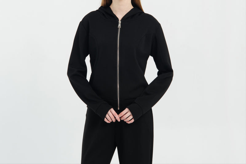 Black Bamboo Lyocell Hoodie Set