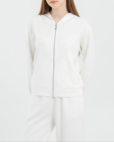 White Bamboo Lyocell Hoodie Set