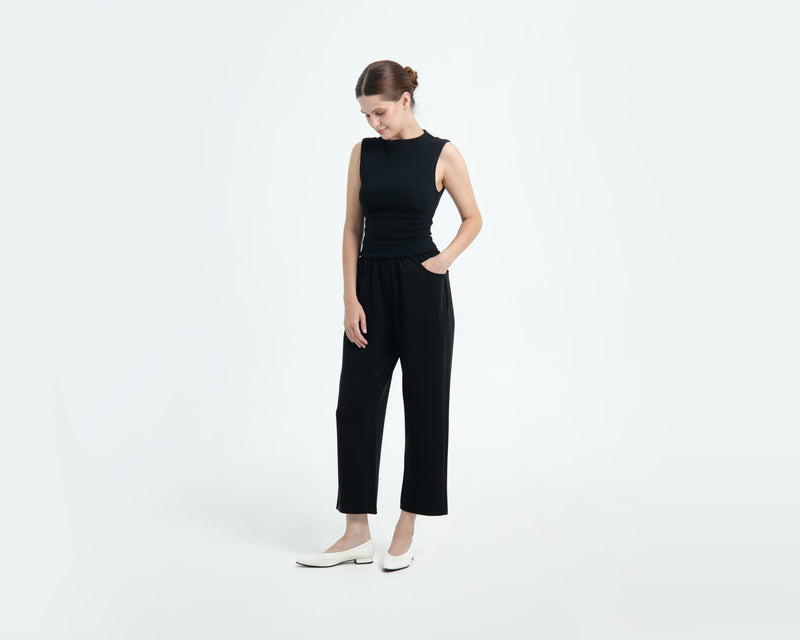 Black Ultrasoft Bamboo 2.0 Relaxed Pants
