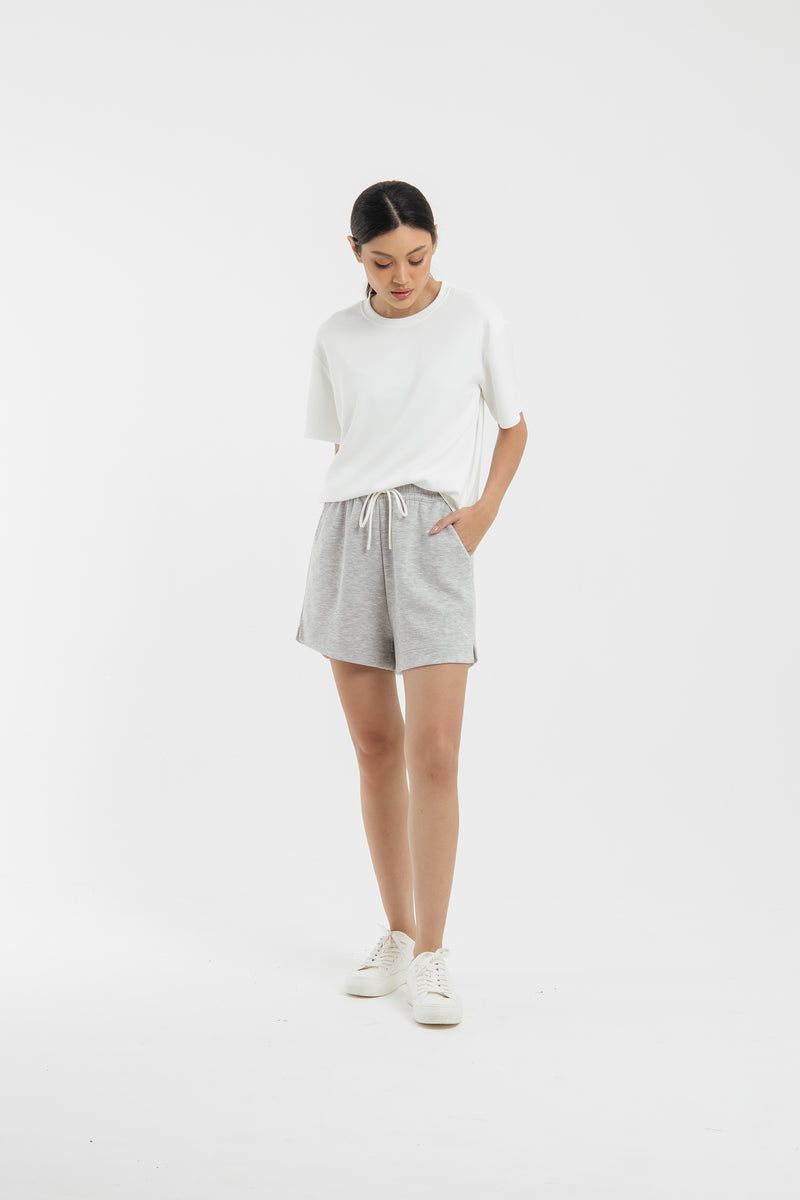 Grey Bamboo Lyocell Basic Shorts