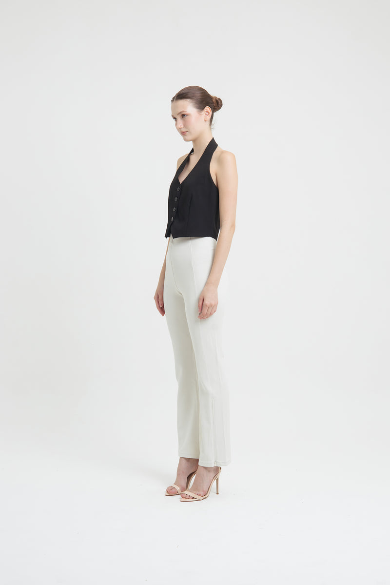 Beige Luna Flare Pants