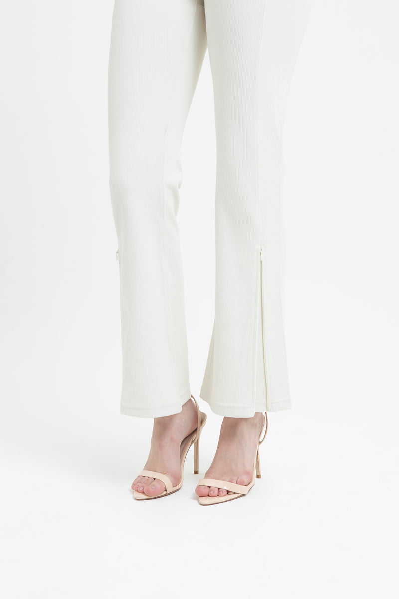 Beige Luna Flare Pants