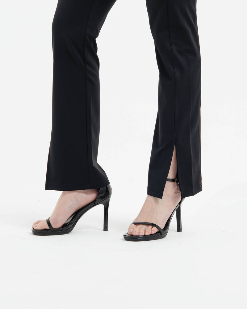 Black Bamboo Slit Pants