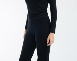 Black Cable Knit Winter Jogger