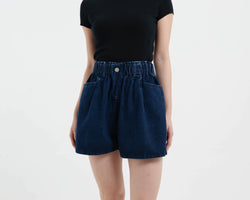 Extra Dark Blue Denim Shorts