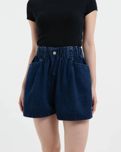 Extra Dark Blue Denim Shorts