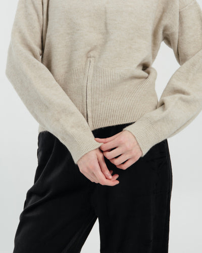 Taupe Zippered Sweater