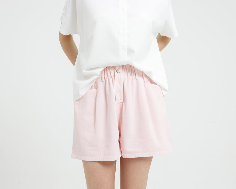 Blush Denim Shorts