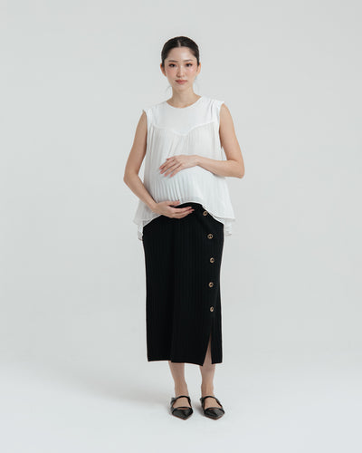 Black Knit Maternity Skirt