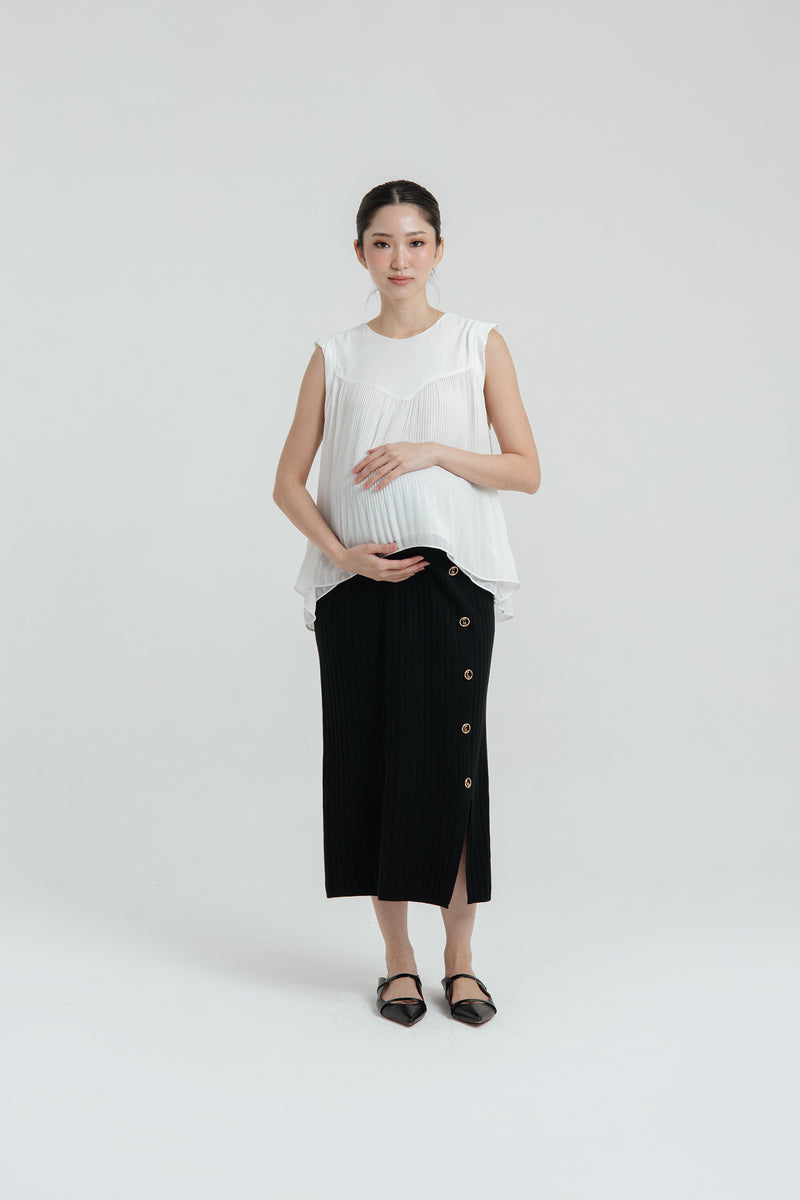 Black Knit Maternity Skirt