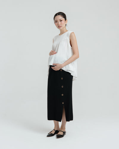 Black Knit Maternity Skirt