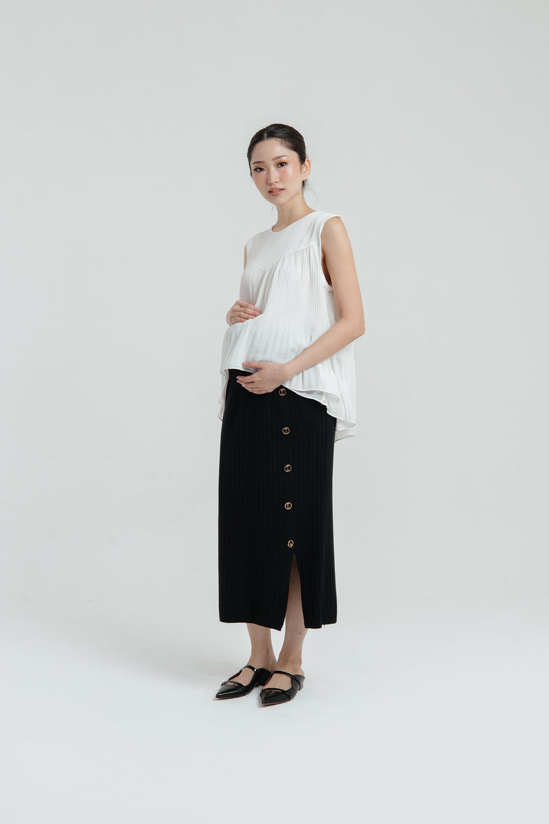 Black Knit Maternity Skirt