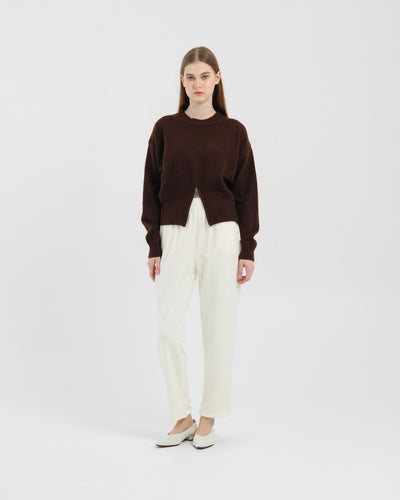 Brown Zippered Sweater