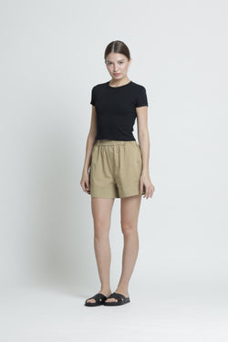 Sand Basic Cotton Shorts