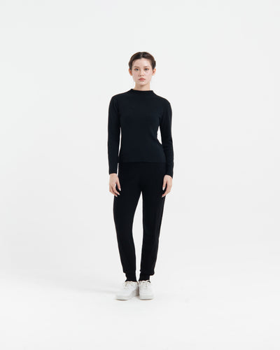 Black Soft Knit Top