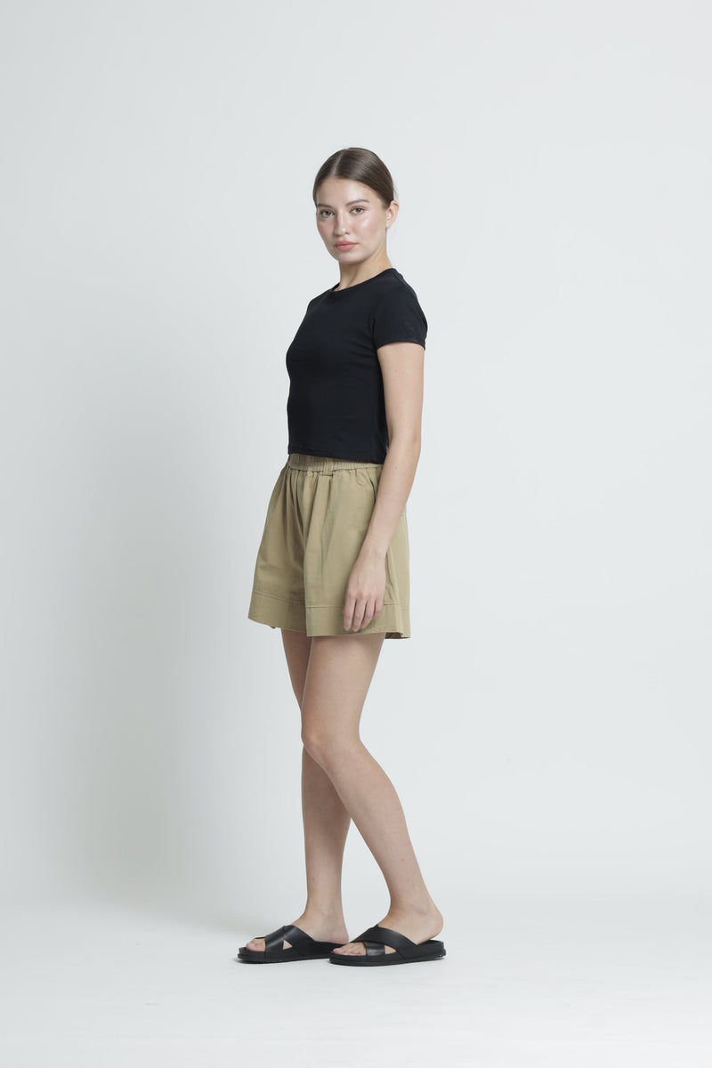 Sand Basic Cotton Shorts