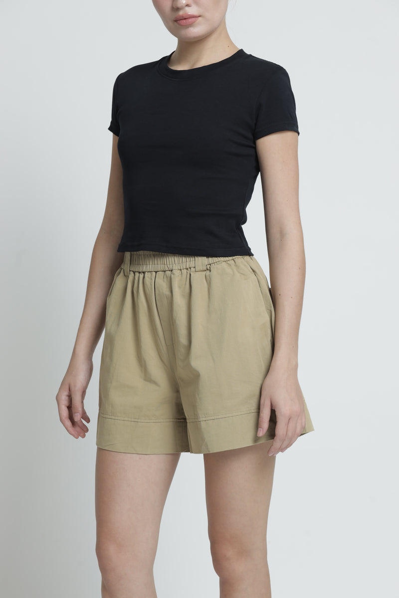 Sand Basic Cotton Shorts