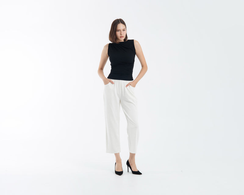 White Ultrasoft Bamboo 2.0 Relaxed Pants