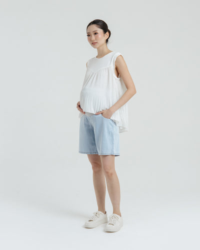 Ultrasoft Bamboo Denim Maternity Shorts