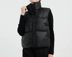 Black Winter Puffer Vest