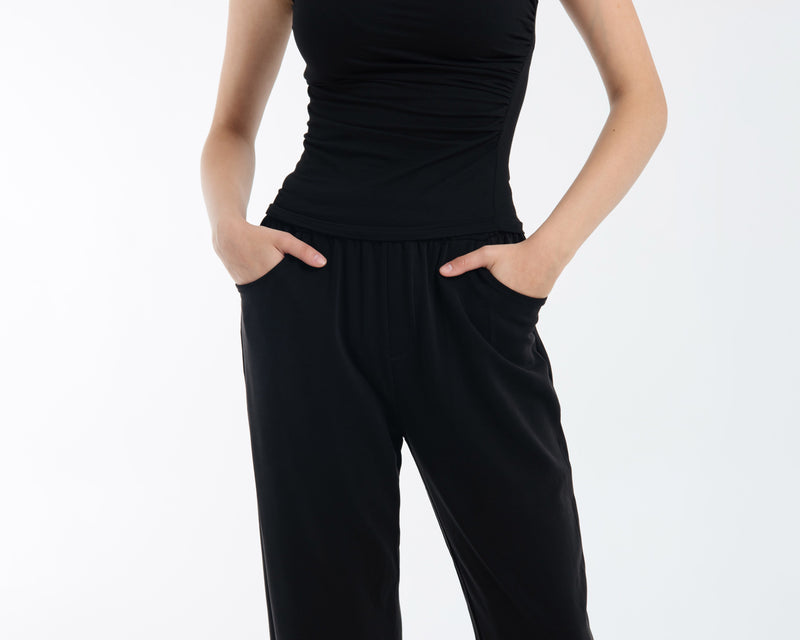 Black Ultrasoft Bamboo 2.0 Relaxed Pants
