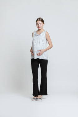 Black Ultrasoft Bamboo 2.0 Maternity Flare Pants