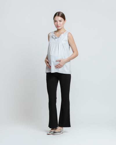 Black Ultrasoft Bamboo 2.0 Maternity Flare Pants