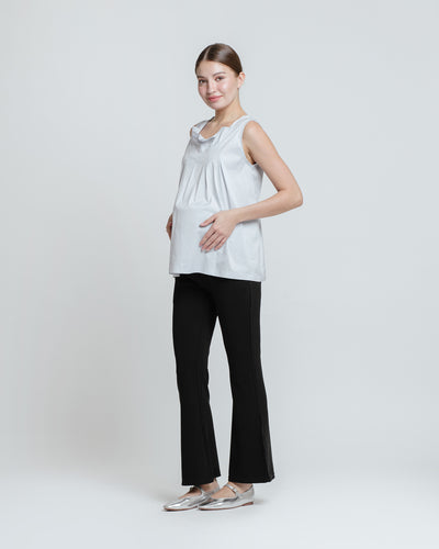 Black Ultrasoft Bamboo 2.0 Maternity Flare Pants