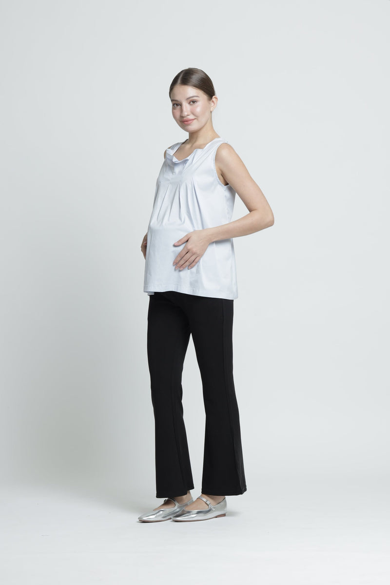 Black Ultrasoft Bamboo 2.0 Maternity Flare Pants