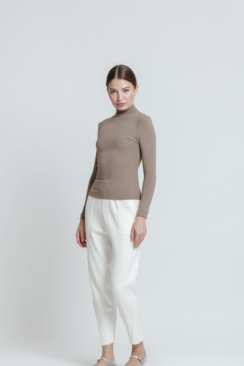 White Knit Winter Relaxed Pants