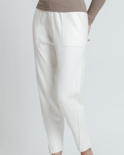 White Knit Winter Relaxed Pants